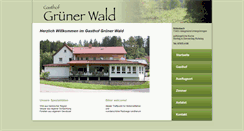 Desktop Screenshot of gasthof-gruener-wald.de