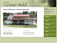 Tablet Screenshot of gasthof-gruener-wald.de